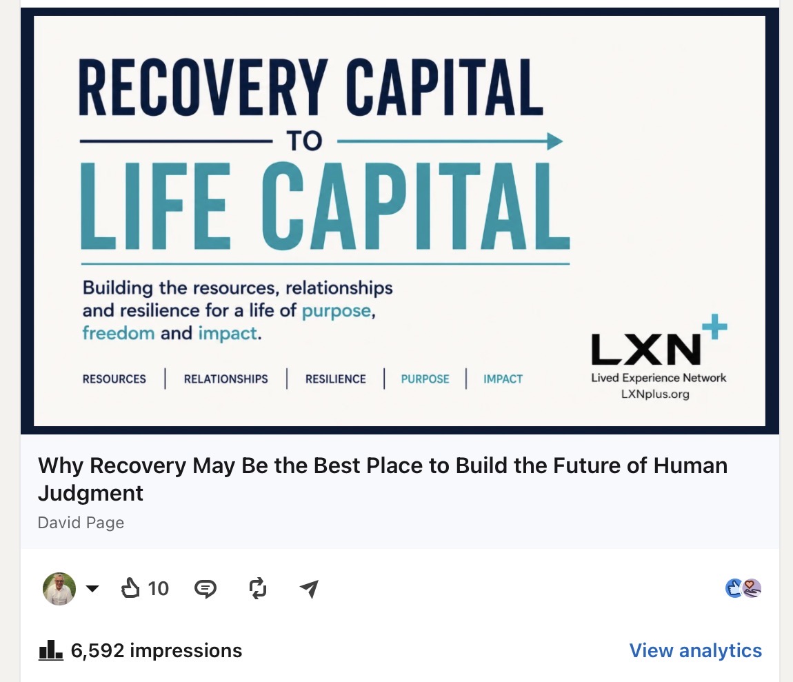 Recovery Capital to Life Capital
